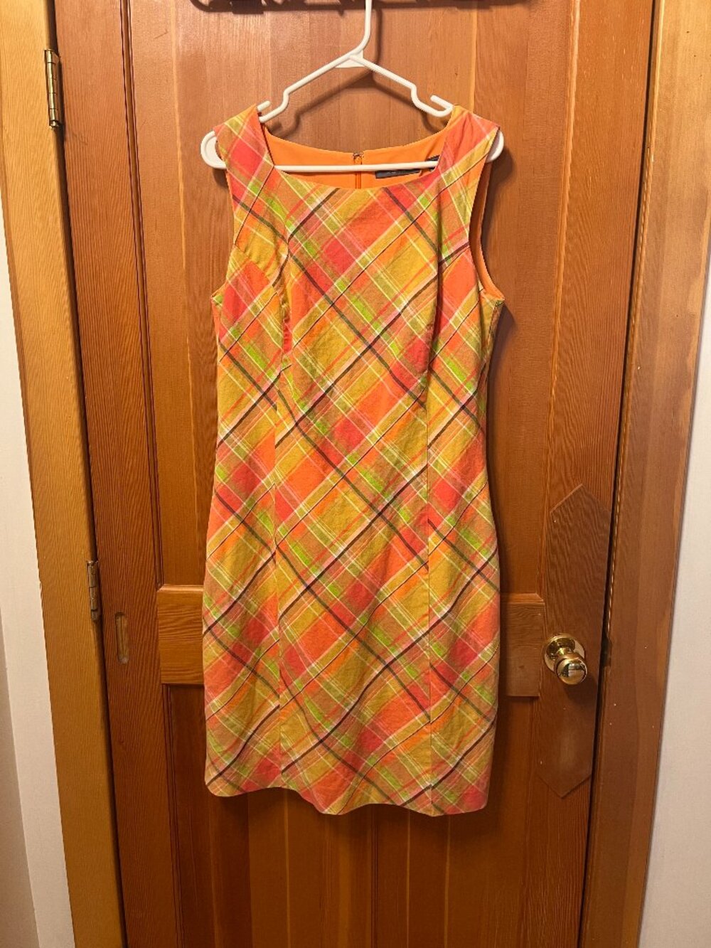 Vintage Liz Claiborne Plaid Shift Dress